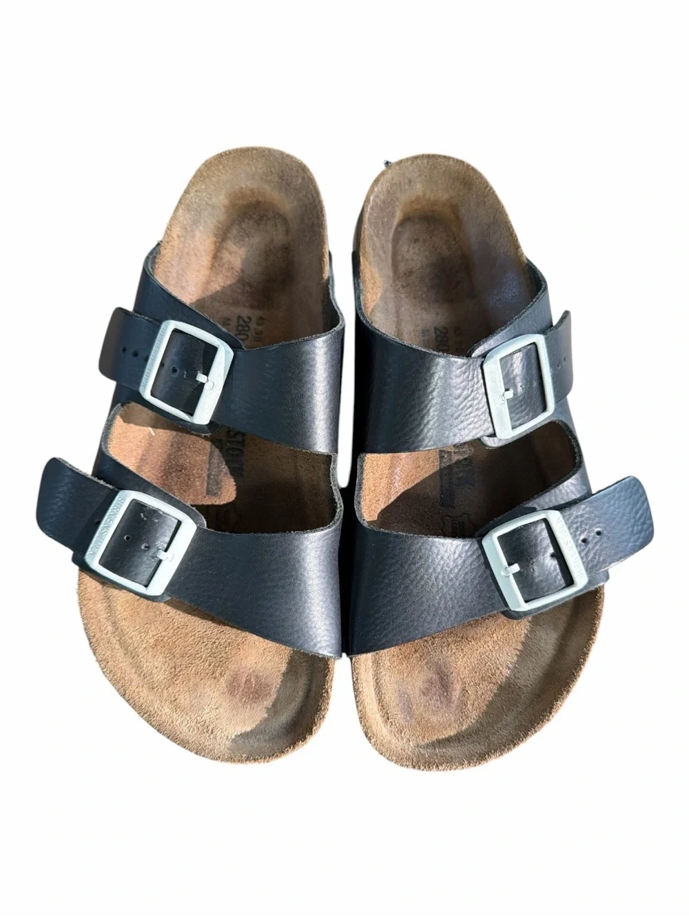Birkenstock Arizona Black Leather Sandals 43 280 M10